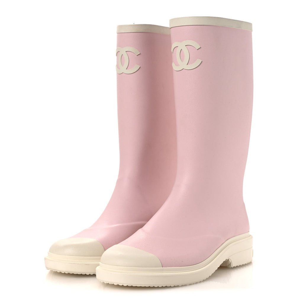 Caoutchouk CC High Boots 40 Light Pink White
