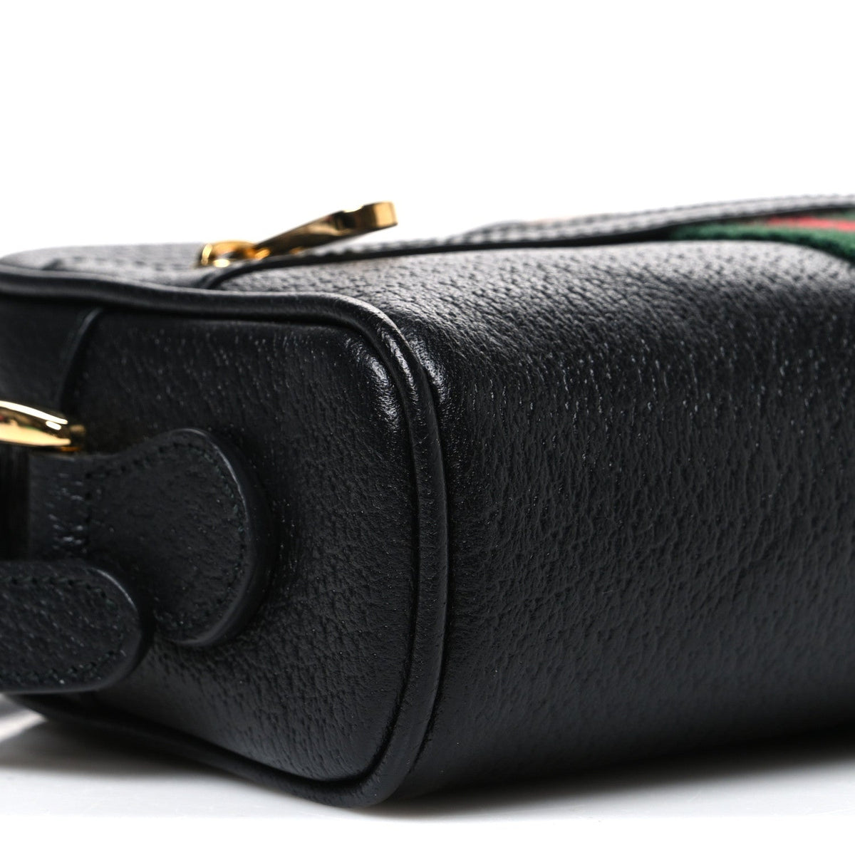 Calfskin Web Mini Ophidia Shoulder Bag Black