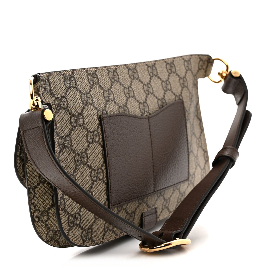 GG Supreme Monogram Textured Dollar Calfskin Blondie Belt Bag Beige Ebony New Acero