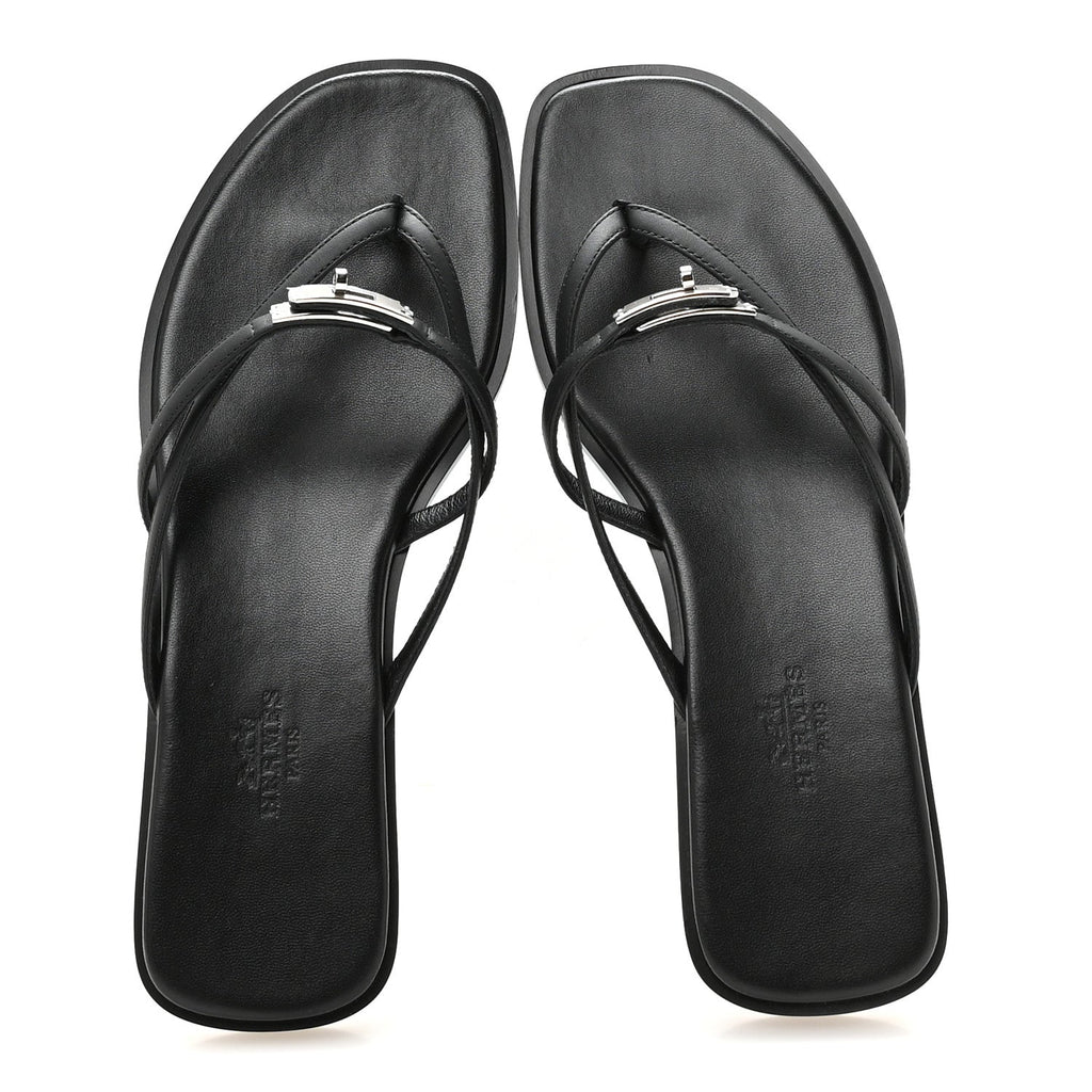 Calfskin Miss Sandals 37.5 Black