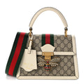 GG Supreme Monogram Small Queen Margaret Top Handle Bag White