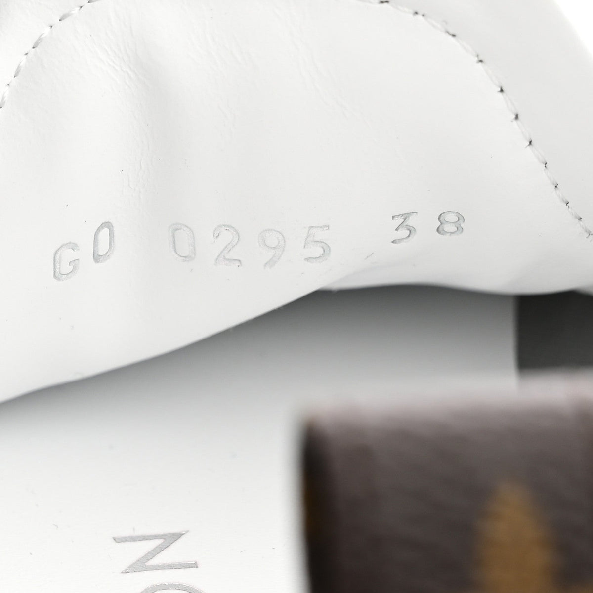 Monogram Calfskin Womens LV Sneakerina 38 White