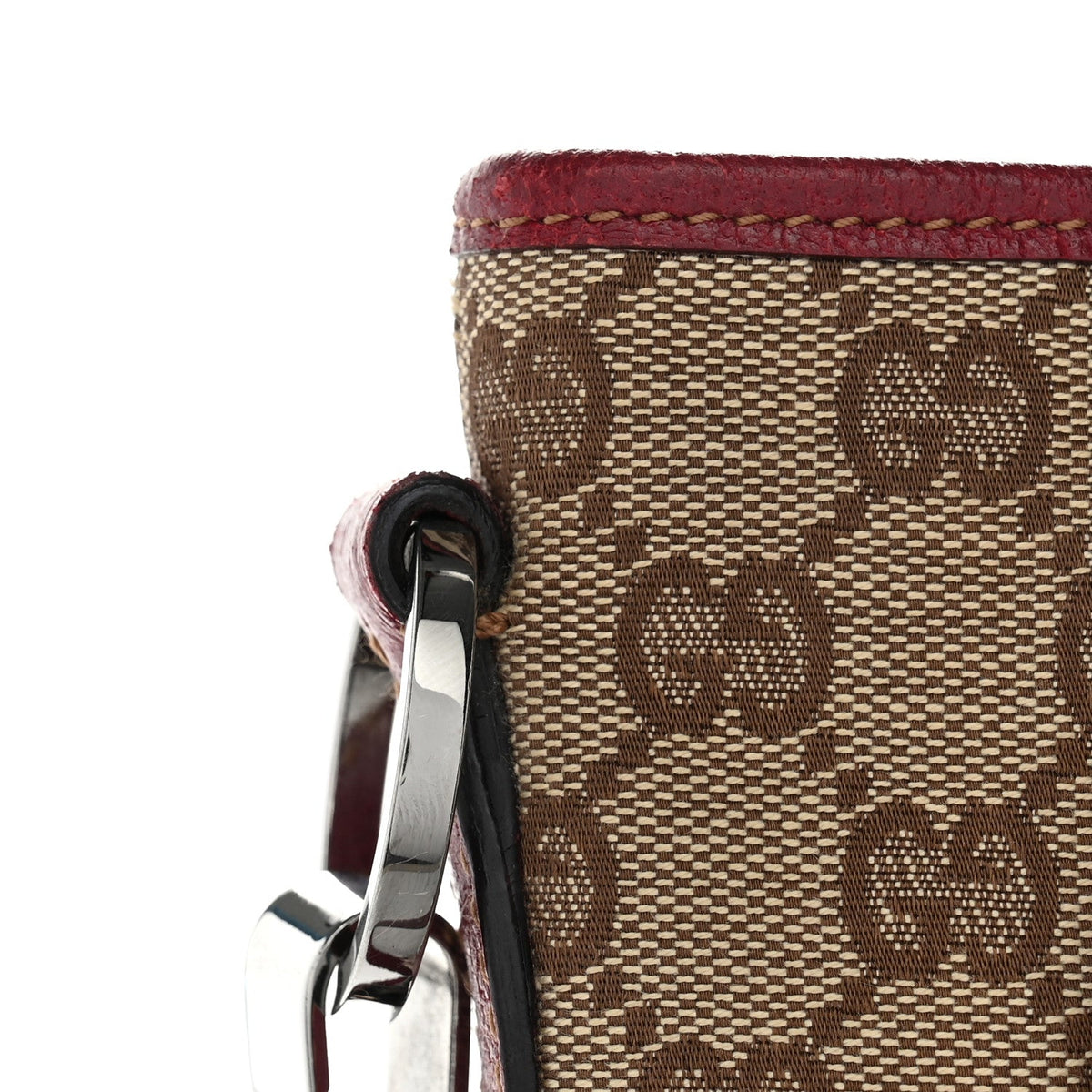GG Supreme Monogram Medium Flat Messenger Bag Red