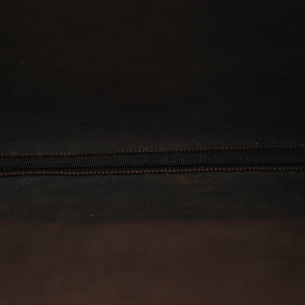 GG Supreme Monogram Medium Flat Messenger Bag Dark Brown