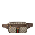 Soft GG Supreme Monogram Medium Ophidia Belt Bag Dark Brown