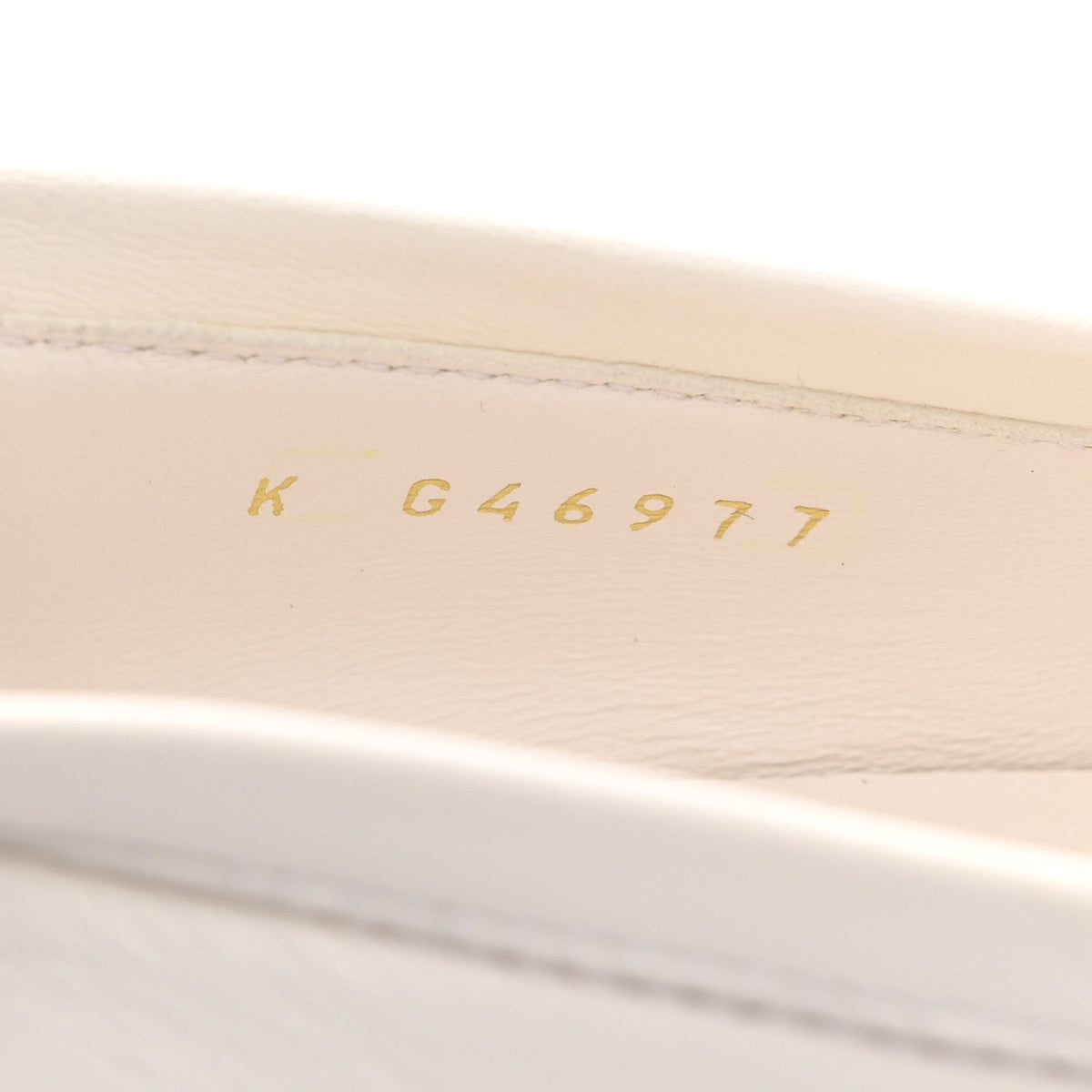 Lambskin CC Mocassin Loafers 38.5 White
