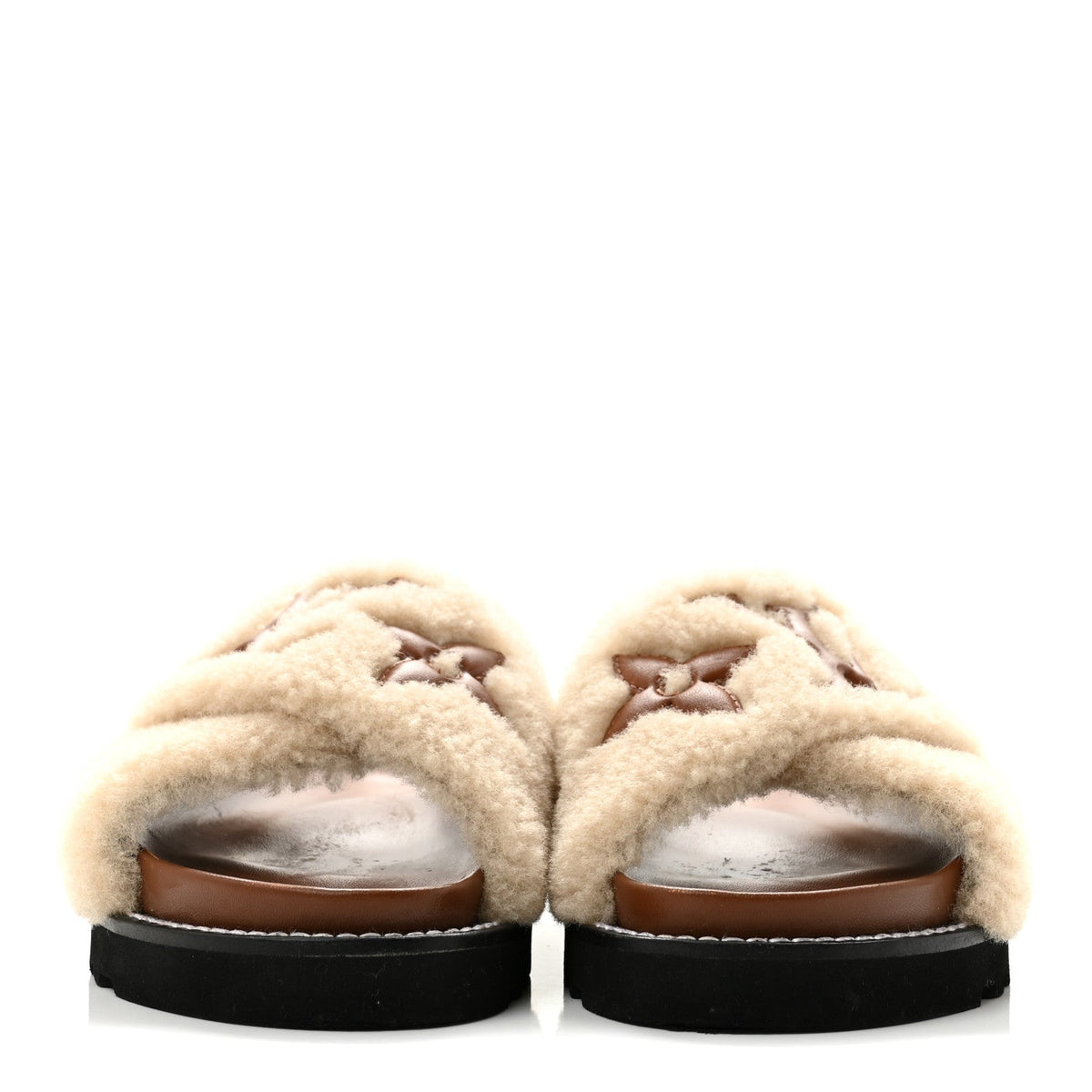 Shearling Paseo Flat Comfort Mule 37 Brown