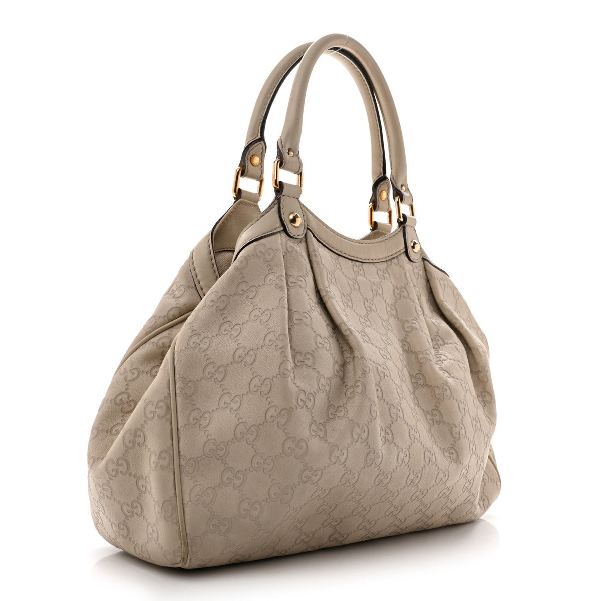 Guccissima Medium Sukey Tote Mystic White