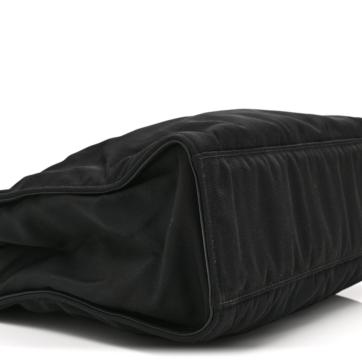 Nylon Bamboo Handle Bag Black