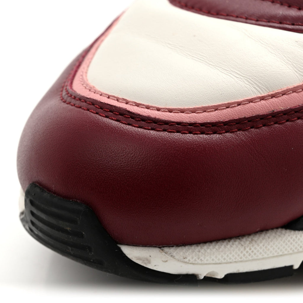 Calfskin CC Sneakers 40 Light Burgundy White Pink
