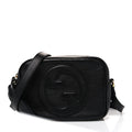 Sakai Be Green Calfskin Diagonal Stitched Small Blondie Shoulder Bag Black