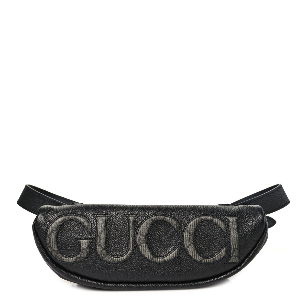 Grained Calfskin GG Supreme Logo Belt Bag 100 40 Black