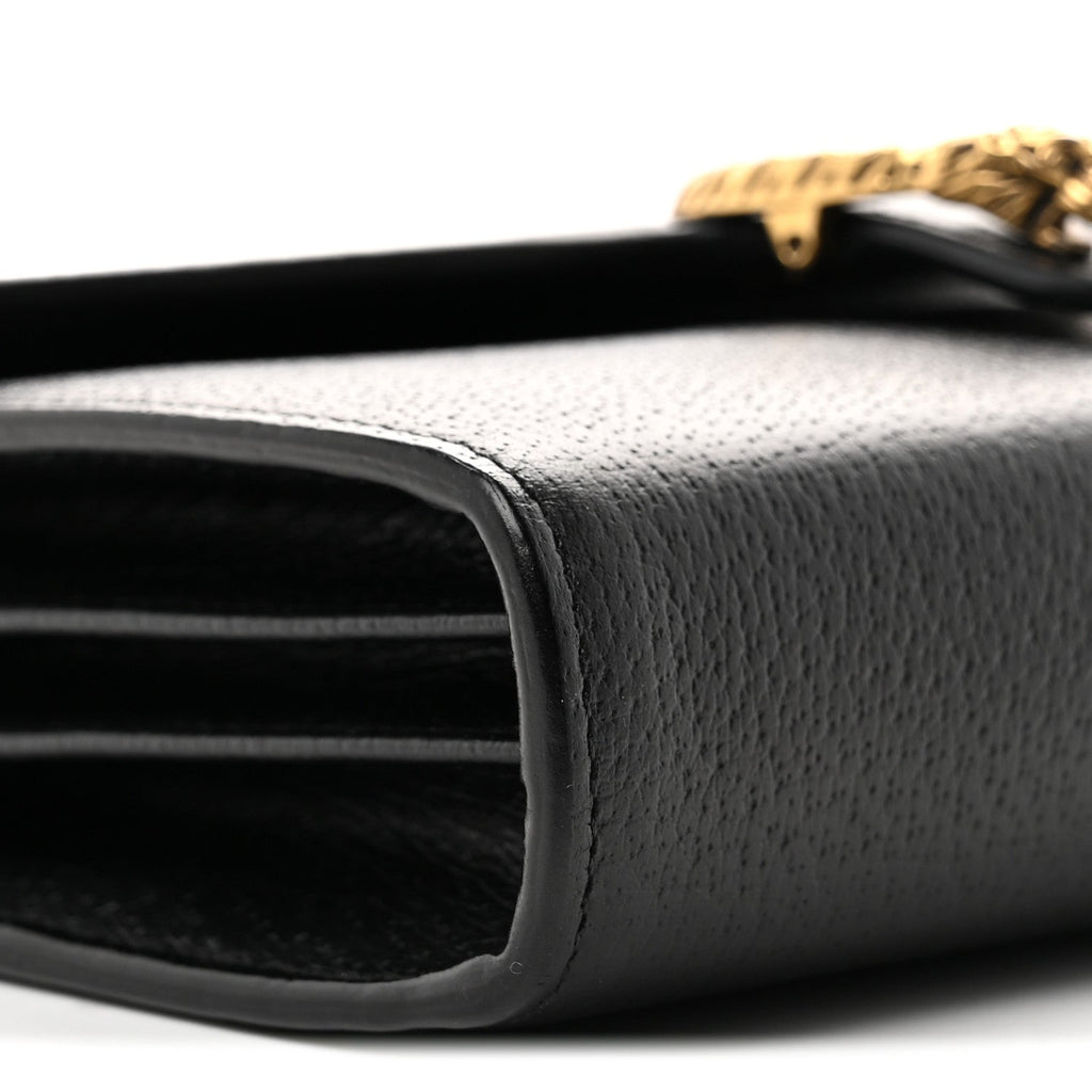 Calfskin Web Mini Dionysus Chain Wallet Black