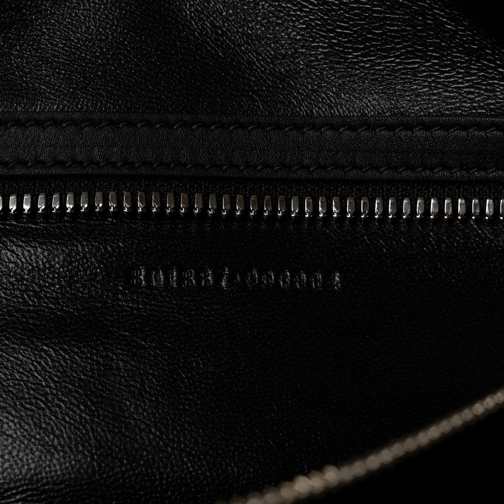 Calfskin Emblem Shoulder Bag Black