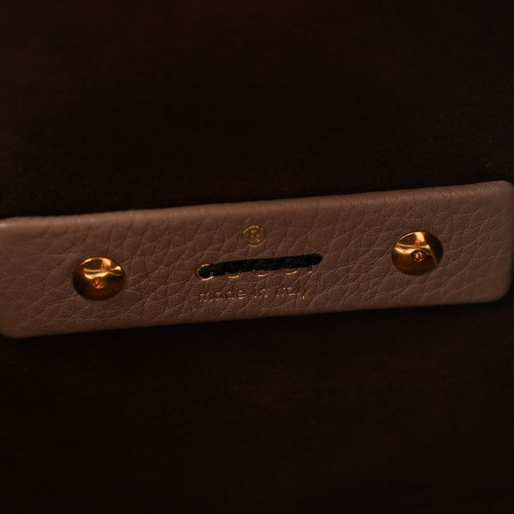 Grained Calfskin Softbit Maxi Shoulder Bag Taupe