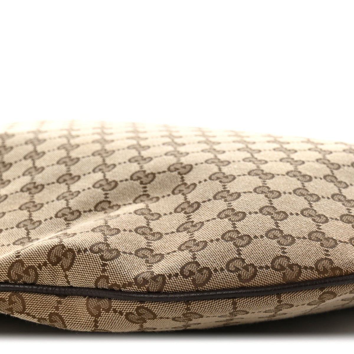 Monogram Calfskin Web Large Shoulder Bag Beige Brown