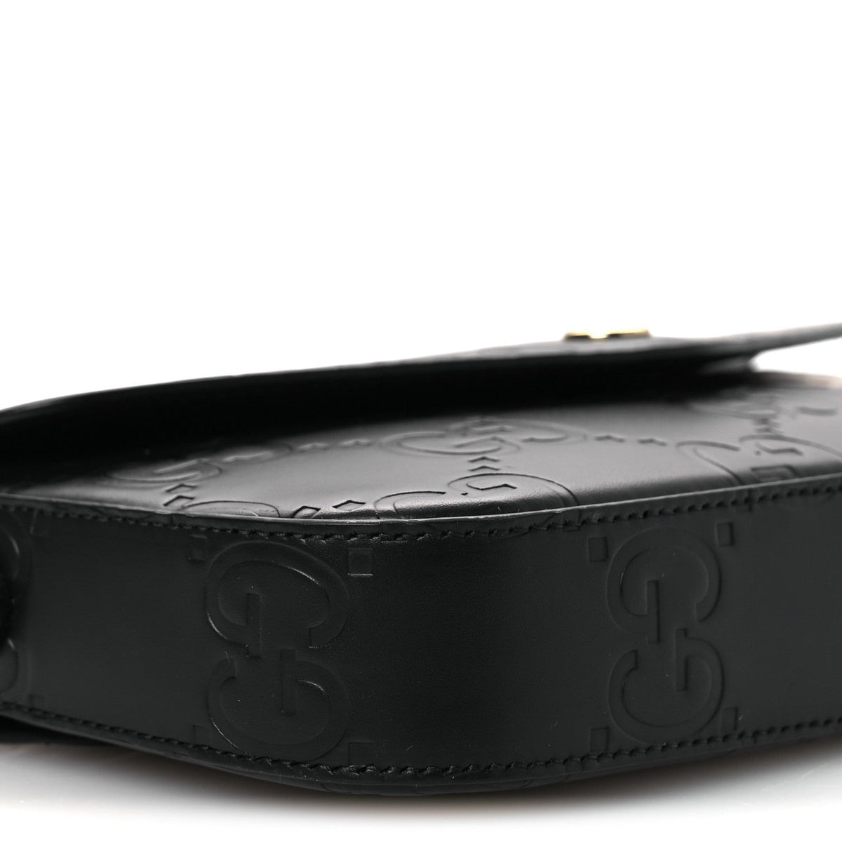 Gilbert Calfskin GG Super Mini Shoulder Bag Black