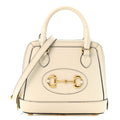 Boarded Plutone Calfskin Mini Horsebit 1955 Top Handle Bag Mystic White