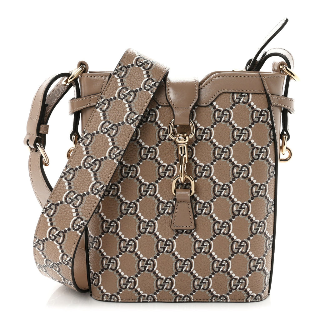 GG Shadow Monogram Mini Bucket Bag Beige