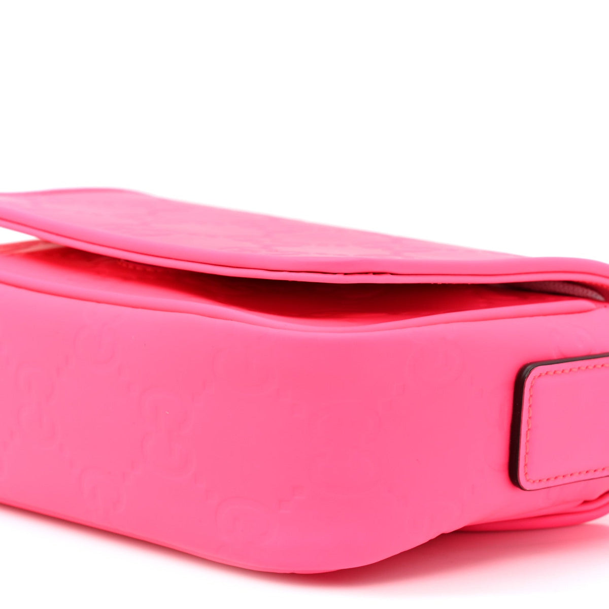 Calfskin GG Rubber effect Super Mini Bag  Pink