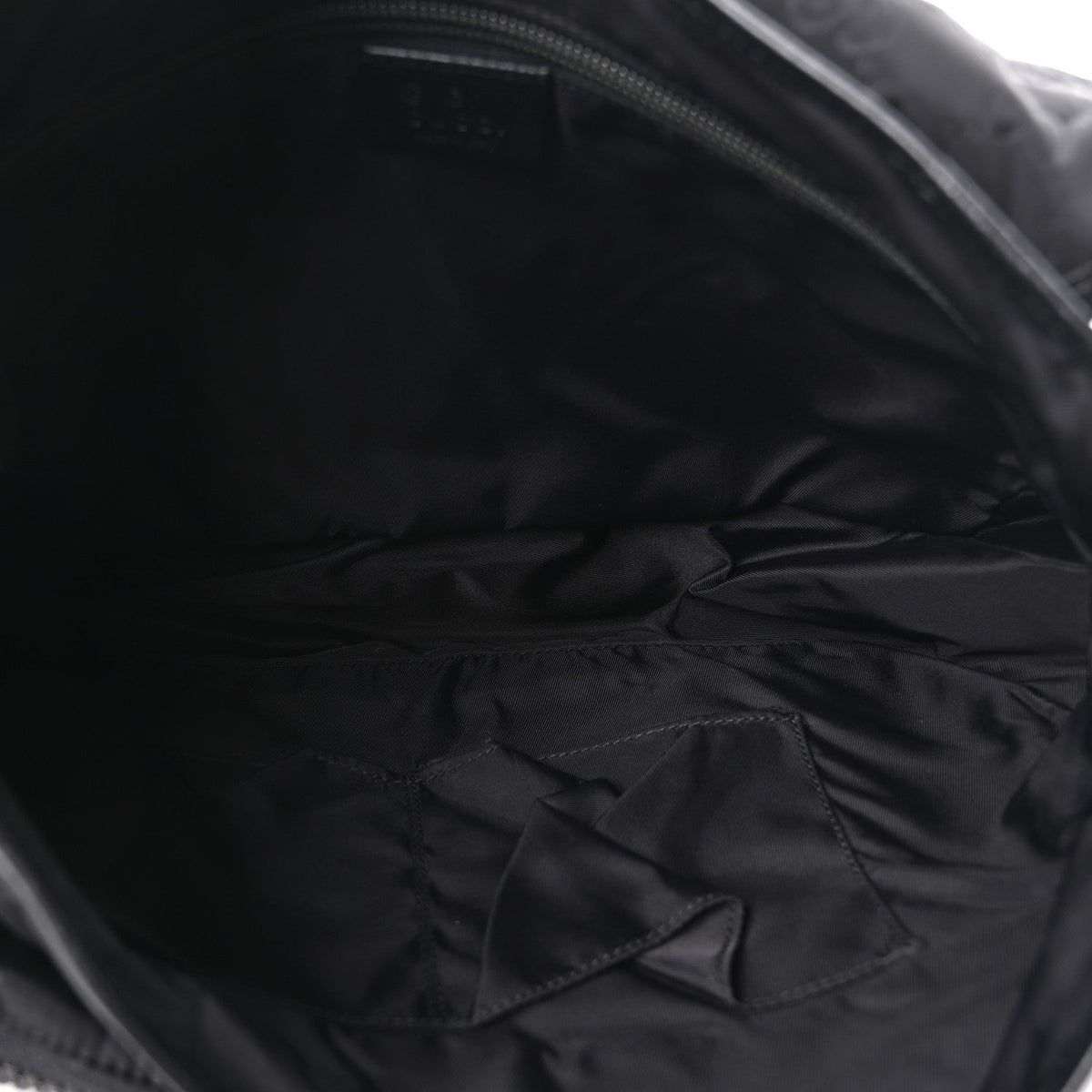 Nylon Monogram Double Buckle Flap Messenger Bag Black