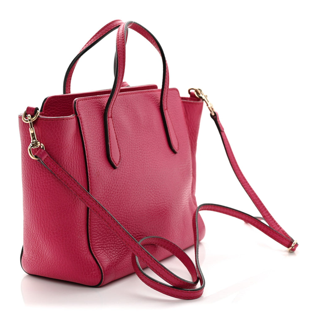 Dollar Calfskin Mini Swing Top Handle Bag Peonia Flower