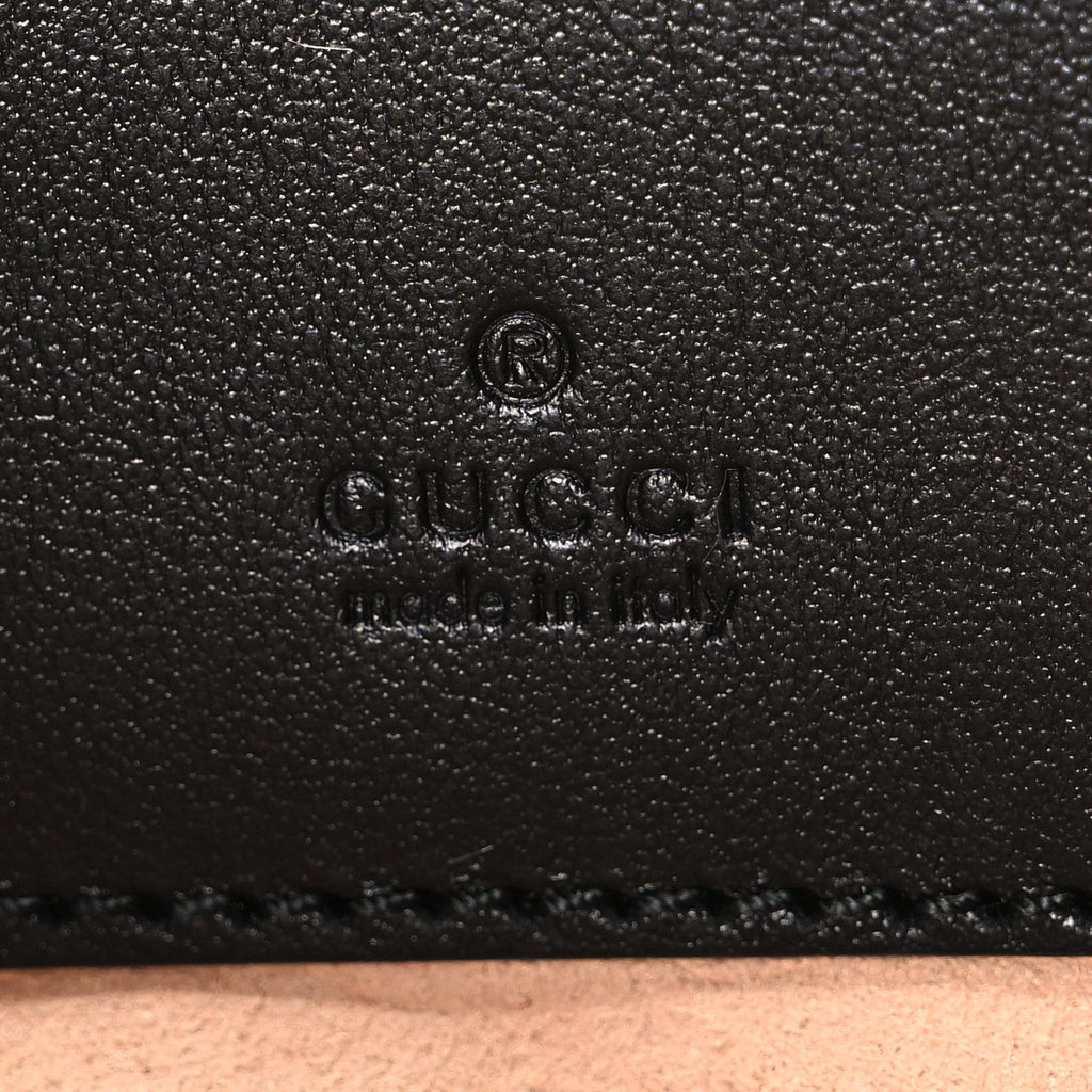 Calfskin Matelasse Mini GG Marmont Chain Crossbody Bag Black