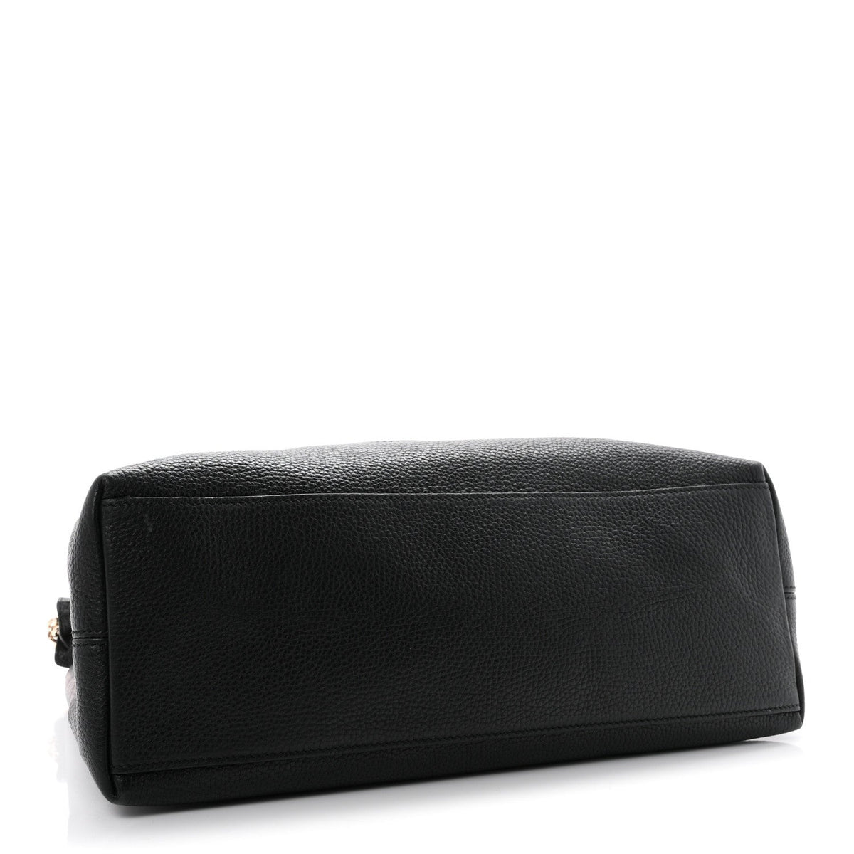 Pebbled Calfskin Medium Soho Chain Shoulder Bag Black