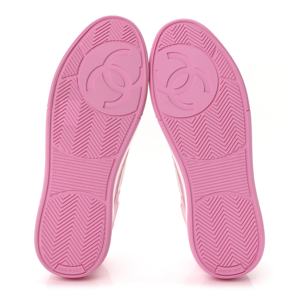 Cotton Sneakers 37.5 Pink White
