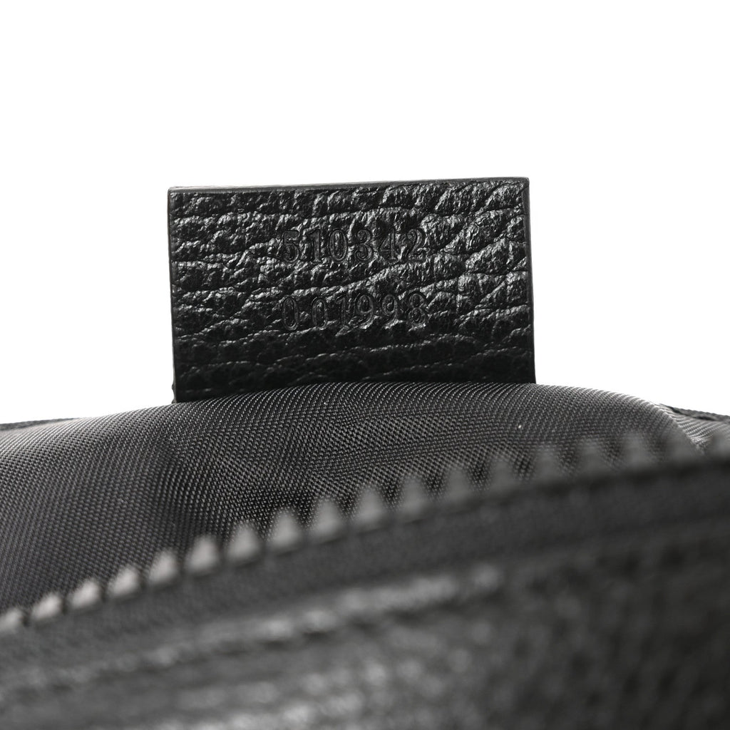 Nylon Monogram Dollar Calfskin Flat Messenger Bag Black