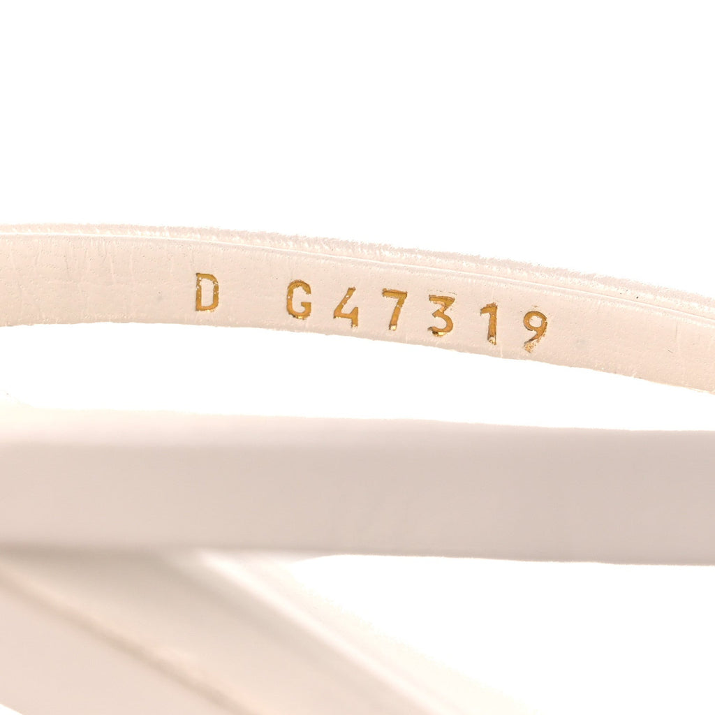 Goatskin CC Times Square Thong Sandals 38.5 Beige