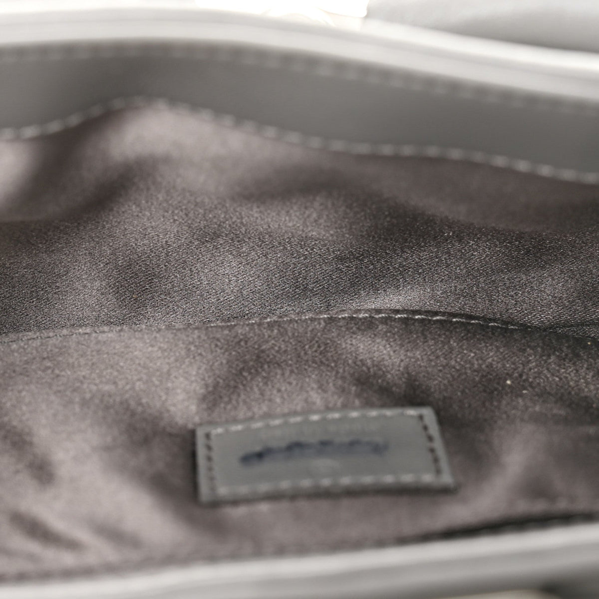 Nappa Vertical Matelasse Small Maxi Horsebit Chain Shoulder Bag Gray