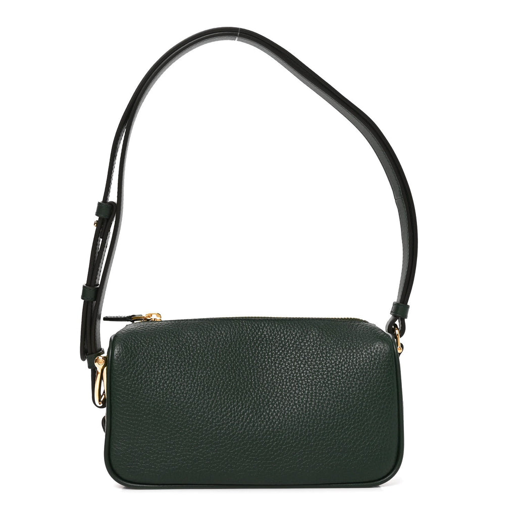 Grainy Calfskin Half Horsebit Mini Shoulder Bag Verde