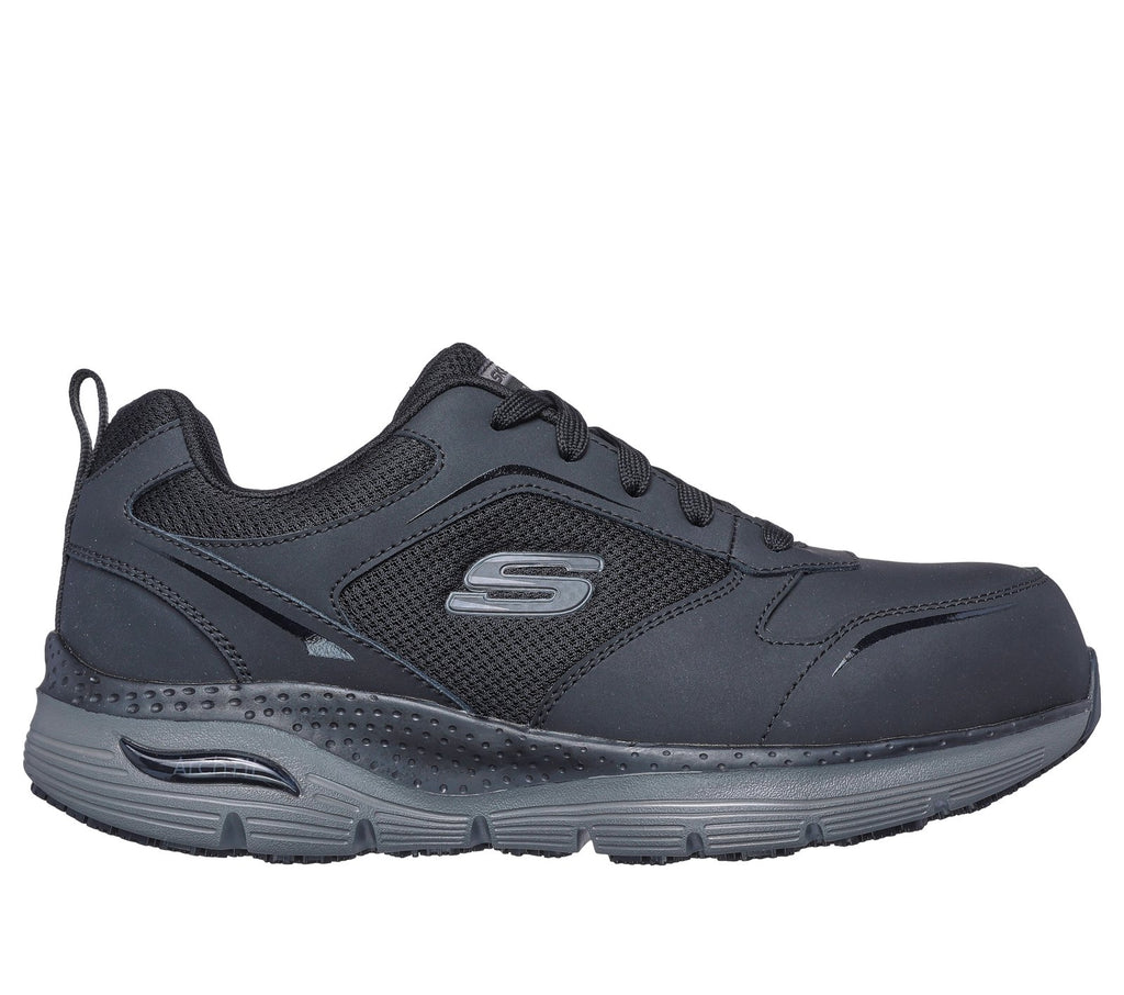 Work: Arch Fit Slip-Resistant - Angis Comp Toe, BLACK / CHARCOAL