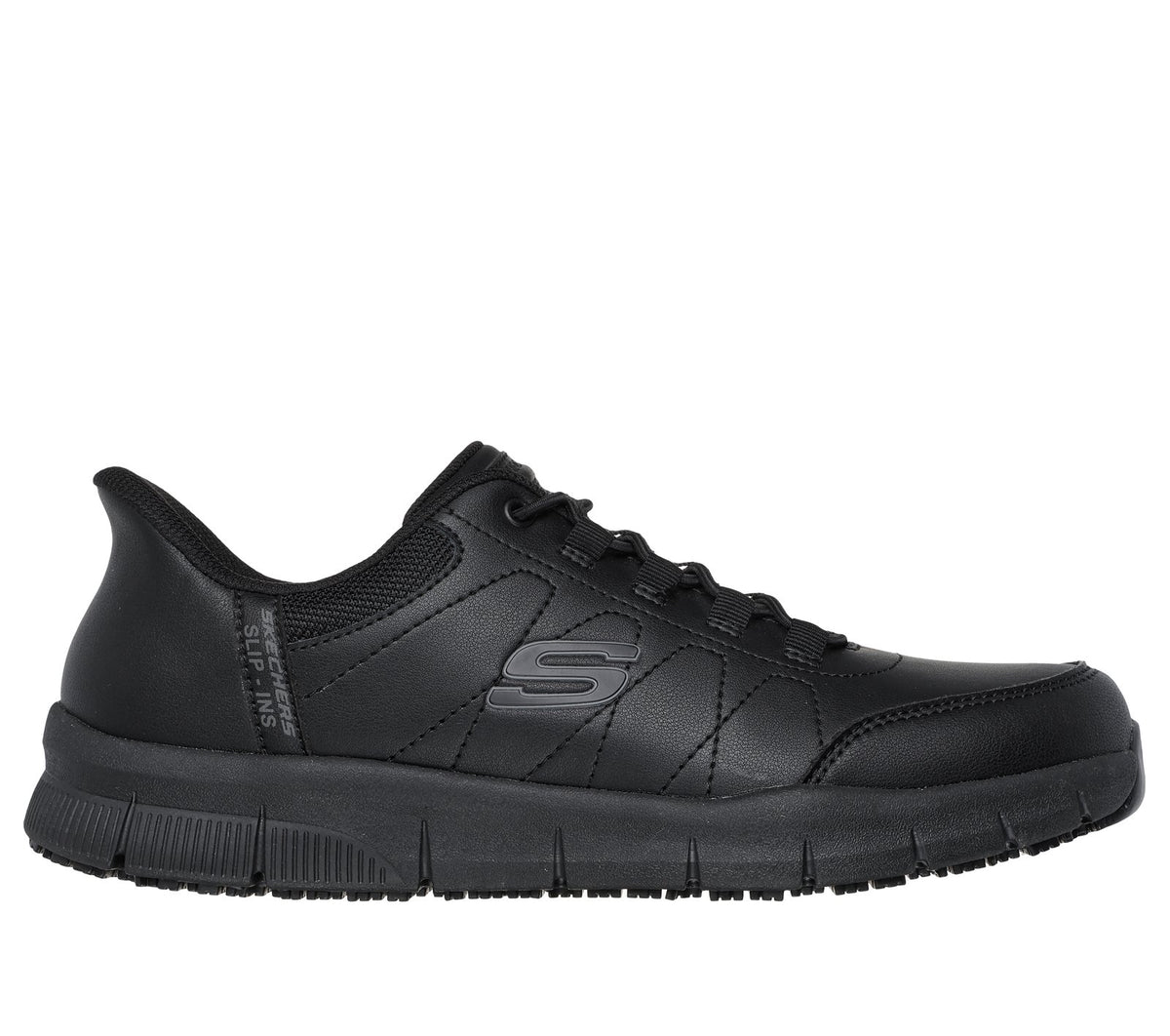Skechers Slip-ins Work: Nampa - Knotly, BLACK