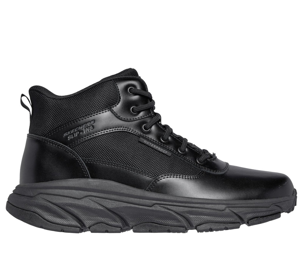 Skechers Slip-in Work Waterproof Slip-Resistant: D'Lux Journey - Redron, BLACK