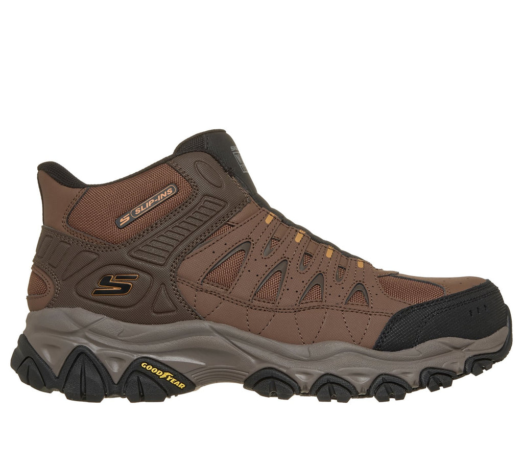 Skechers Slip-ins Work: After Burn M. Fit 2.0 - Brimrock, BROWN / ORANGE