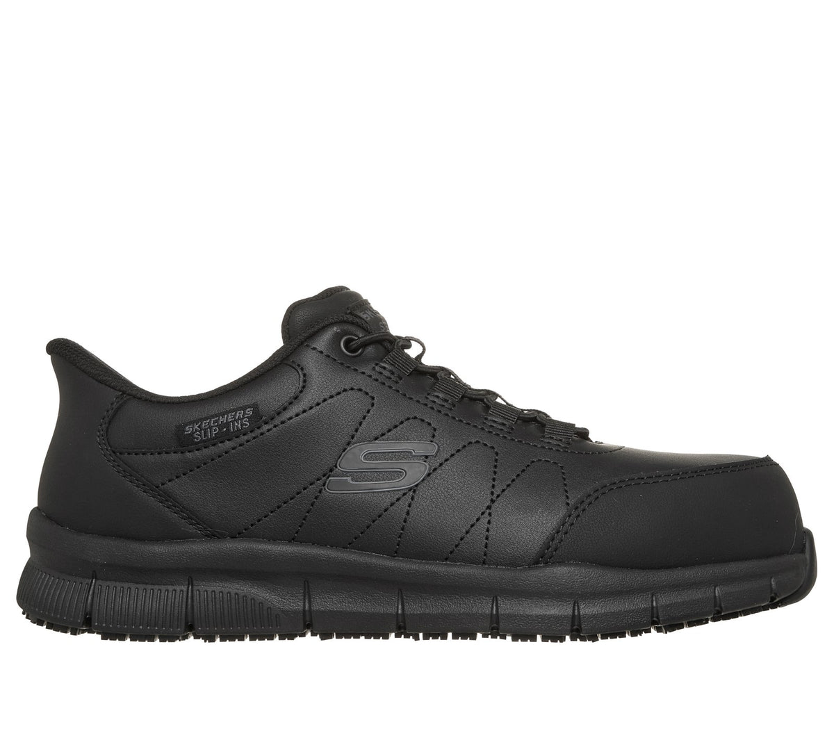 Skechers Slip-ins Work: Nampa - Noren, BLACK