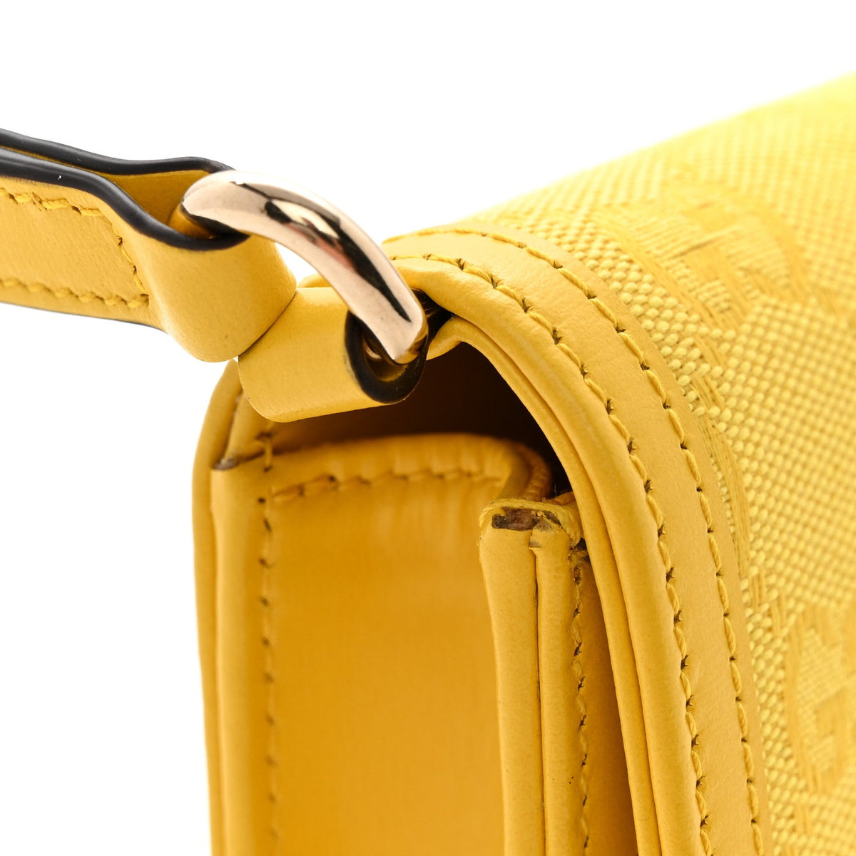 GG Monogram Scratch Lux Calfskin Mini Luce Shoulder Bag Yellow