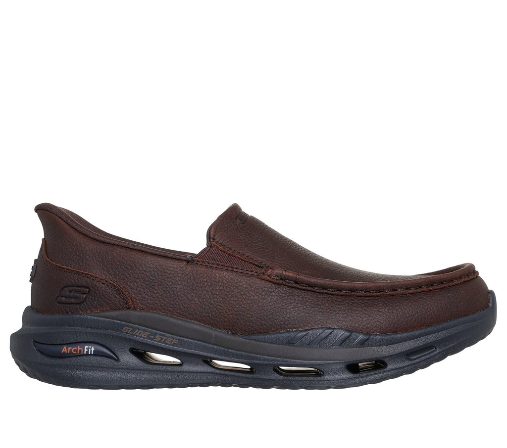 Skechers Slip-ins Relaxed Fit: Arch Fit Orvan - Glide Moc, RED / BROWN