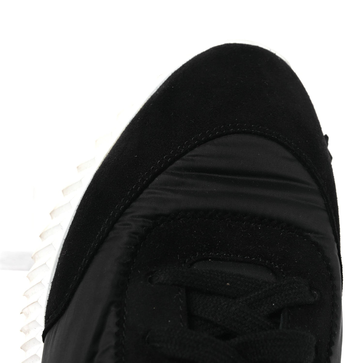 Air Mesh Suede Goatskin Bouncing Sneakers 37.5 Black Orange
