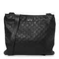 Guccissima Medium Flat Messenger Bag Black