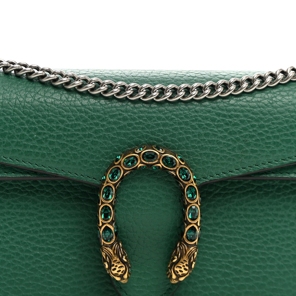 Calfskin Super Mini Dionysus Shoulder Bag Emerald