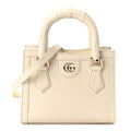 Sweetbread Calfskin Mini Diana Tote Bag New Ivoire