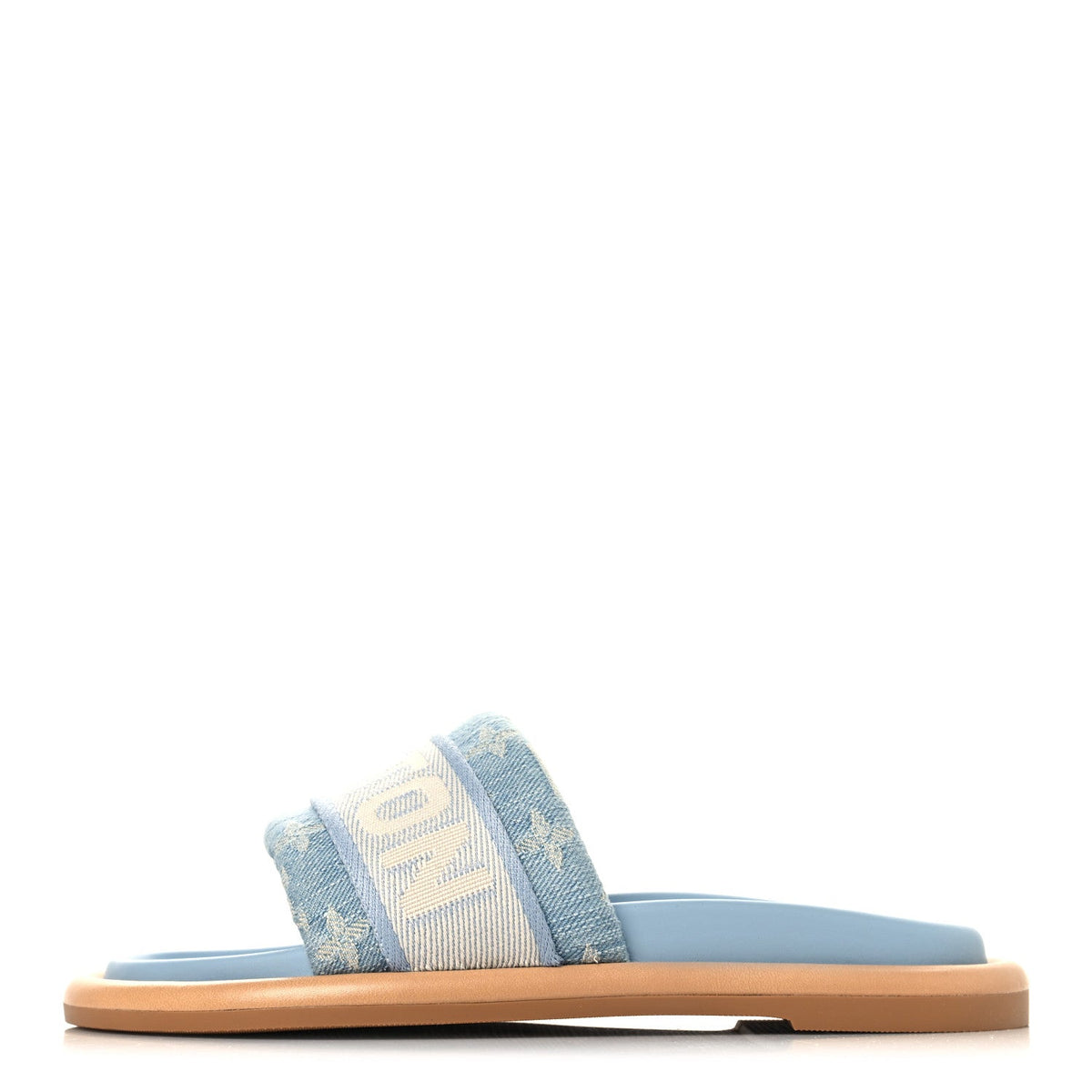 Monogram Denim LV Bliss Womens Comfort Mules 36 Turquoise