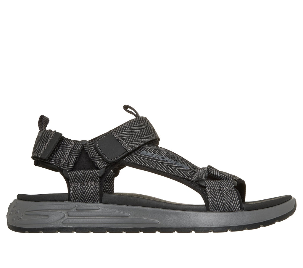 Relaxed Fit: Street Retro Jogger Sandal - Finn, BLACK / GRAY