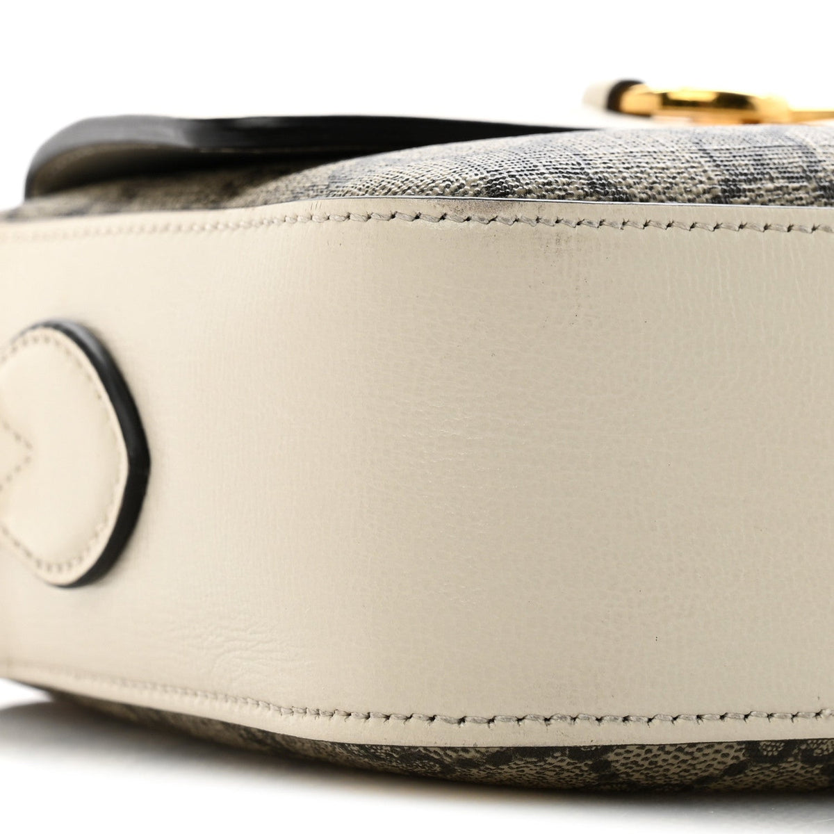 GG Supreme Monogram Small Horsebit 1955 Shoulder Bag Beige Mystic White