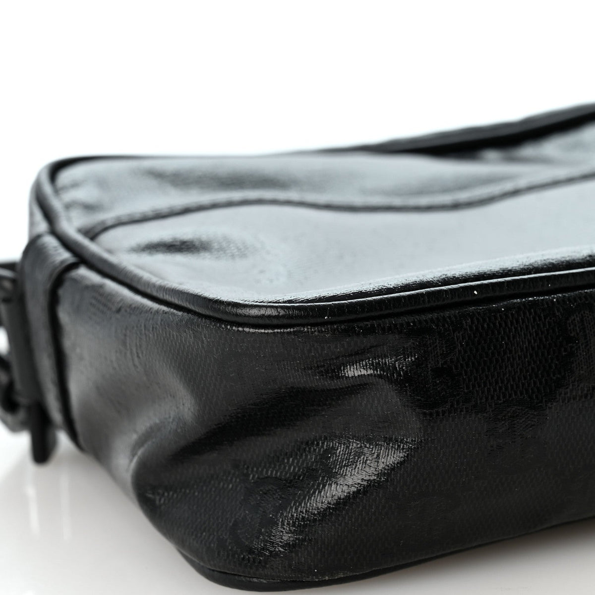GG Crystal Monogram Mini Shoulder Bag Black