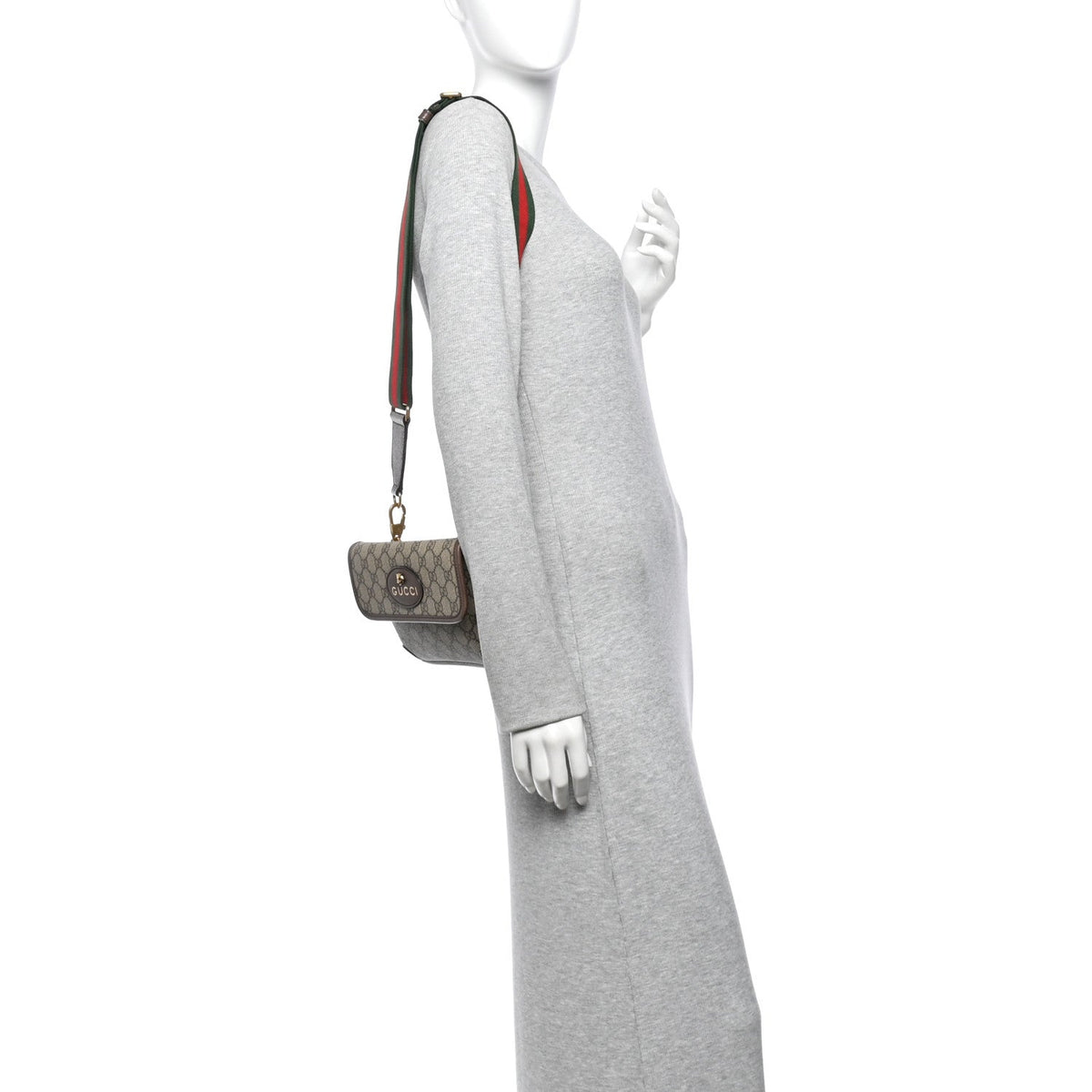 GG Supreme Web Totem Three Piece Monogram Shoulder Bag Beige New Acero