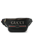 Grained Calfskin Logo Belt Bag Black